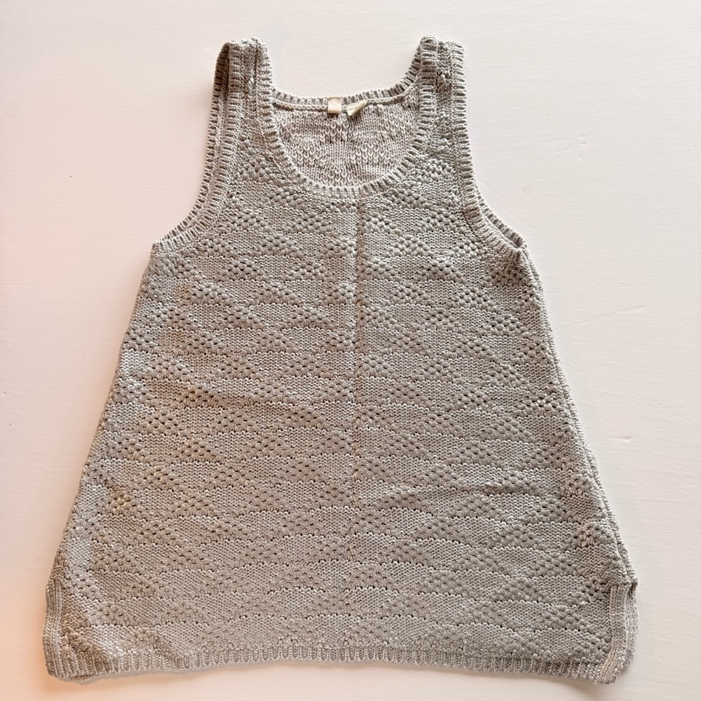 Anthropologie Moth Silver Sweater Vest Medium